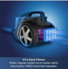 Resim Philips Marathon Ultimate Premium Toz Torbasız Süpürge, Hepa Alerjik Filtreli, Lambader Hediye 