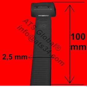 Resim Kablo Bağı 2,5x100 1000 Adet Siyah 