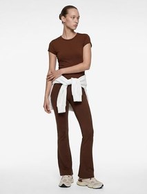 Resim Slim Fit Uzun Kollu Bisiklet Yaka Spor Tişört 