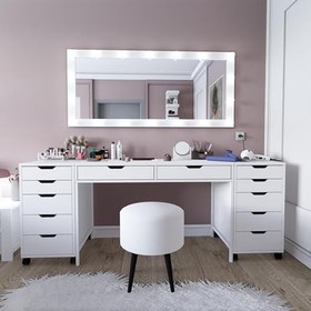Resim Duru Makyaj Masası Seti (Ayna Hariç) - 200 Cm 