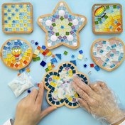 Resim DIY Mozaik Bardak Altlığı Seti - El Yapımı Renkli Cam Yalıtım Pedleri, Gençler İçin Yaratıcı El Sanatları Seti, Doğum Günü, Yıl Dönümü, Anneler Günü Hediyeleri için İdeal, Mozaik El Sanatları Kiti 