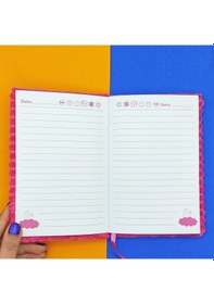 Resim Peluş Pullu Not Defteri 20x13 Cm , 60 Yaprak, Gülenyüz - Pembe 