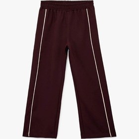 Resim Koton Geniş Paça Biyeli Bordo Kız Çocuk Pantolon 6wkg40034aw Bordo 