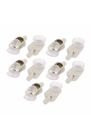 Resim Badem10 Raf Pimi Vantuzlu Cam Ahşap Metal Raf Tutucu Çivisi Mobilya Dolap Pimi (50 Adet) 