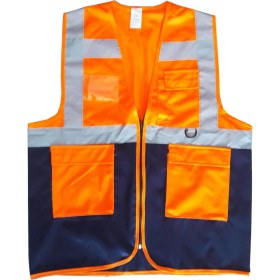 Resim Datatek Yönetici Ikaz Yeleği Turuncu/lacivert Xl Beden 