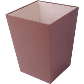 Resim Makroofis Deri Kaplı Masa Üstü Ofis Çöp Kovası | Şık ve Dekoratif Küçük Çöp Kutusu – 10 Renk 