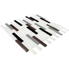 Resim Orient Mutfak Tezgah Arası Ve Tüm Yüzeyler Için 15x98x4 Mm Kristal Mozaik. ( 1 Koli=1 M2 Fiyatıdır ) 