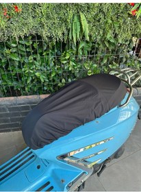 Resim Universal Lüks Motosiklet Sele Koltuk Kılıfı Siyah 