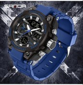 Resim Sunshine022 Royal Blue Kadın Erkek Spor Kronograf Saati Su Geçirmez Dijital Led Ekran Diğer 