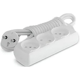 Resim 3lü Beyaz Grup Priz 2mt Kablolu 