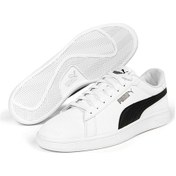 Resim Puma Smash 3.0 Buck Erkek Sneaker Spor Ayakkabı Beyaz / Siyah Beyaz 