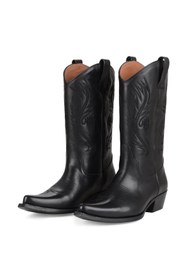 Resim FootCourt Siyah Kadın Kovboy Çizmesi Geneva 
