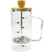 Resim İkon store Bambu Kapaklı 350ml Cam French Press 