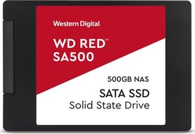 Resim WD Red SA500, WDS500G1R0A, 500GB, 560/530, SERVER ve NAS için Enterprise, 2,5" SATA, SSD 