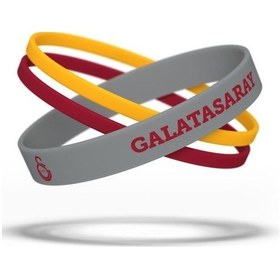 Resim Galatasaray Lisanslı 1905 Şal Atkı Ve 3 Lü Bileklik Sarı-kırmızı-gri Sarı - Kırmızı 