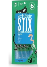 Resim Schesir Stick Ton Balıklı Yetişkin Kedi Ödülü 6 x 15 G 