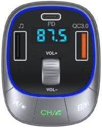 Resim LinkTech GF17 48W PD + QC3.0 LED Ekranlı FM Transmitter 