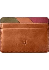 Resim Helmbrook London Elton Erkek Taba Plus Color Deri İnce Tasarım Çok Bölmeli Rfid Korumalı Kartlık Taba 