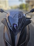Resim MOTOCAM Yamaha Xmax 250 Siperlik Ön Cam 2018-2022 Model 36cm Füme Renkli 4mm ORİJİNAL BOYLU 