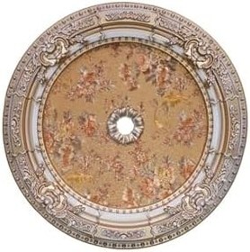 Resim Decogold 60 Cm Oval Bronz Saray Tavan Göbek krem 60 x 60 
