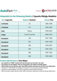 Resim Citroen, Fiat, Ford, Peugeot, Renault İçin Döşeme Klipsi-50'li 