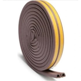 Resim Universal Kapı ve Pencere Yapışkanlı Izolasyon Fitili/bandı Kauçuk Kahverengi (5 x 2) 10 M 