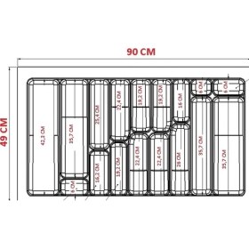 Resim Fullaks Çekmece Içi Kaşıklık 90x49 Yeni Model Ürün 