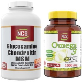 Resim Ncs Glucosamine Chondroitin Msm Hyaluronic Acid 300 Tablets + Omega 3 60 Tablet 