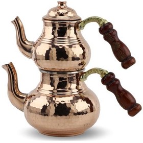 Resim 1.4 Lt Küçük Boy Bakır Çaydanlık Bakır 