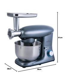Resim Karaca Multichef Stand Mikser Antrasit Mutfak Şefi 1900W 5,5 Lt (Kıyma Çekme /sucuk-Sosis/içli Köfte Aparatlı) + Fakir Mutfak Tartısı Hediye 