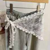 Resim Beşik Desenli Beyaz Dantel Yaprak Ağ Band - Bohem Vintage Ayarlanabilir Bel Aksesuarı, Kadın Modası için Nefes Alabilen Konforlu, Günlük veya Resmi Kıyafetler, Kot Pantolon Süsü, Gündelik Kıyafet Geliştirici, İnce İşçilik 