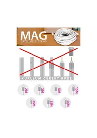 Resim Mag 50Metre Gold F Konnektörlü Anten Kablosu Full Hd 4K 