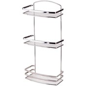 Resim Geseus Üç Katlı Paslanmaz Çelik Banyo Rafı Mat Inox 15yıl Garanti Bk086ss 