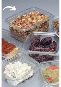 Resim Kullan At Tek Kullanımlık Plastik Kapaklı Kase 1000 Gr 10 Adet Sızdırmaz Plastik Kap 1 Kg 