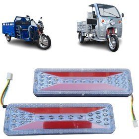 Resim KOÇAK MOTOR Yuki Elektrikli Üç Tekerlekli Kasalı - Arka Stop Takım Kayar Sinyal 