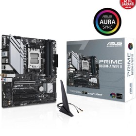 Resim ASUS Prıme B650m-a Wıfı Iı Am5 Ddr5 6400 Dp Hdmı M2 Usb3.2 Aura Rgb 2.5gbit Lan Matx Anakart 