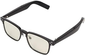 Resim Bluetooth Güneş Gözlüğü, IPX4 Su Geçirmez Mavi Işık Engelleme Açık Kulak Stili Ahizesiz Arama Özellikli Akıllı Gözlük, Spor Oyunları Için Ses Gözlükleri (Siyah çerçeve) 