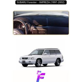 Resim Subaru Forester / Impreza 1997-2002 Uyumlu Torpido Örtüsü Yansıma Önleyici Tam Koruma K42 Siyah 