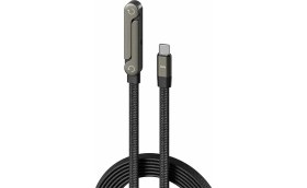Resim Qozie 240W Type-C To Type-C 1.5m Hızlı Şarj | Standlı | Metal Başlıklı Data Kablosu 