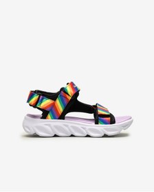 Resim SKECHERS HYPNO - SPLASH - RAİNBOW LİGHTS Büyük Kız Çocuk Siyah Işıklı Sandalet 20218L BKMT 