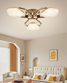 Resim Matiz 3'lü Gold Plafonyer Led Avize Gold 