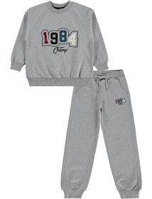 Resim Mışıl Kids 1984 Nakışlı 10-13 Yaş Eşofman Takımı - Gri - Grimelanj / 12-13 Yaş 