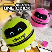Resim Mini Masaüstü Vakum Temizleyici Taşınabilir Küçük USB Şarj Edilebilir Pil Gücünde Üç Hızlı Robot Grafiti Tarzı Masaüstü Temizleyici Sessiz Küçük Nesneleri Toplama Silgi Artıkları Saç Tokası Okula Dönüş Sezonu Hediyesi Doğum Günü Tatil Hediyesi 