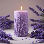 Resim Silikon Mum Kalıbı DIY Lavanta ve Tulip Sütun Mumları için - Kokulu ve Dekoratif Mum Yapma Kiti Oluşturun, İnce Çiçek Desenleriyle Ev Dekoru ve Hediyeler İçin İdeal, Mum Yapma Malzemeleri 