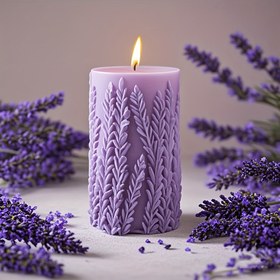 Resim Silikon Mum Kalıbı DIY Lavanta ve Tulip Sütun Mumları için - Kokulu ve Dekoratif Mum Yapma Kiti Oluşturun, İnce Çiçek Desenleriyle Ev Dekoru ve Hediyeler İçin İdeal, Mum Yapma Malzemeleri 