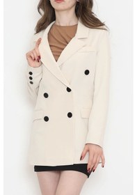 Resim Blazer Ceket Bej - 80027.683. Çok Renkli 