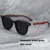 Resim Yeni Gelen Polikarbon Çerçeve ve Lens PC Gözlükleri, UV400, Anti-Refleks, Vintage Ahşap Desen, Yüksek Kaliteli, Siyah, Diopter ile, Erkekler, Kadınlar, Sevgililer Günü, Şükran Günü, Yılbaşı, Bisiklet, Sokak Çekimi için 