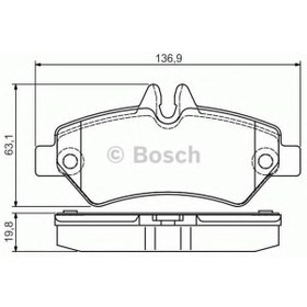 Resim BOSCH 986495100 Fren Balatası Arka Fişli Crafter 2.5 TDI 06-Sprinter 6.06- 0986Tb2981 