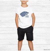 Resim Game Of Blue Winter Is Coming Çocuk Tişört Beyaz 