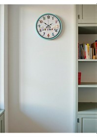 Resim Büro Ev Ofis Duvar Saati İçin 36cm Turkuaz Çocuk Odası Mekanizma Diğer 